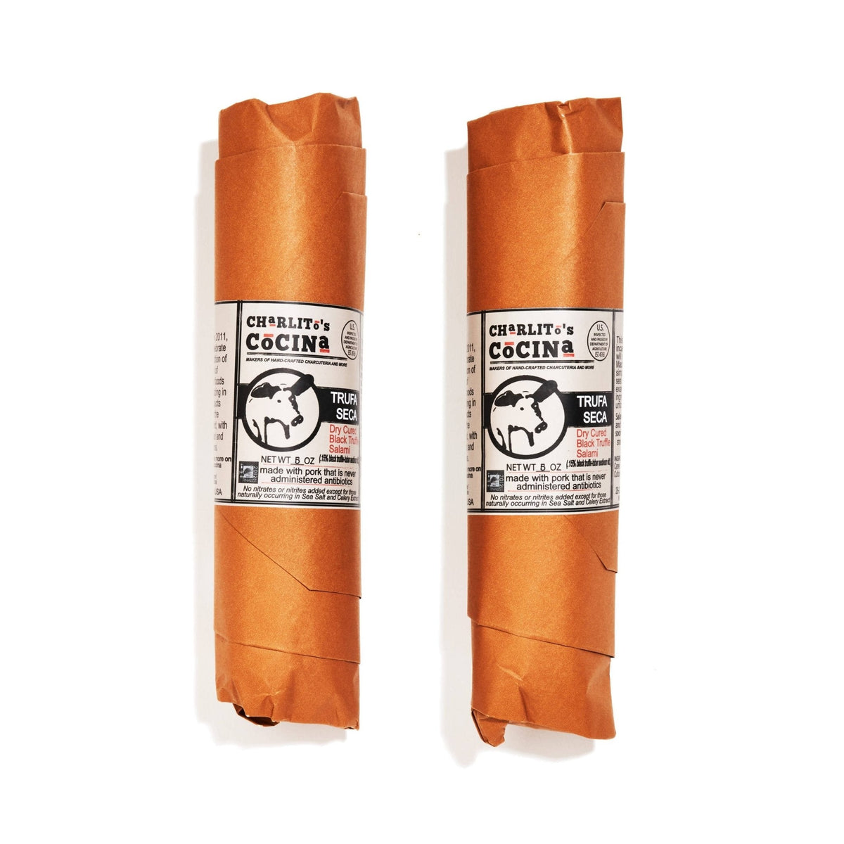 Charlito's Cocina Trufa Seca – Trocken gehärteter schwarzer Trüffel Salami (5 Unzen Einheiten) – 10 LB