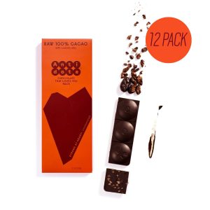 ANTIDOTE Schokolade TONA: RAW 100% CACAO + NIBS – 12 Stangen