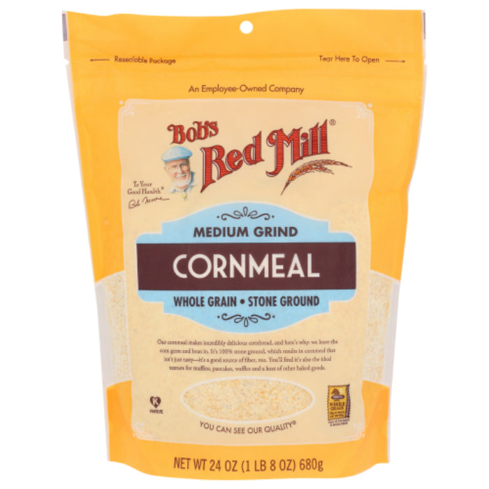 Bob's Red Mill Cornmeal, mittel Grind, 24 OZ – Packung mit 4 Stück
