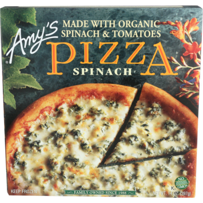 Amy's Pizza Spinat, 14 Unzen – Packung mit 8 Stück