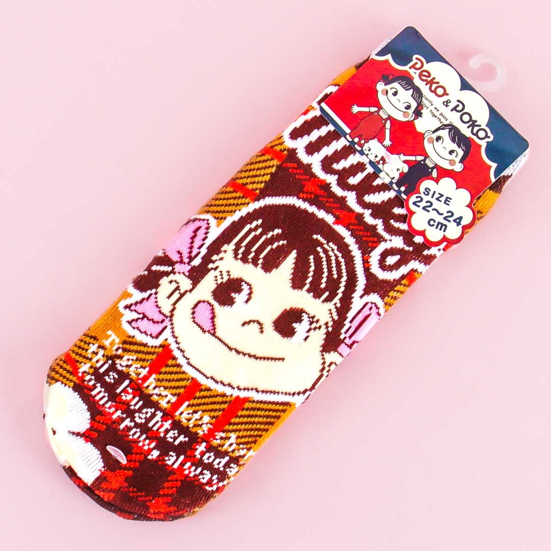 Milky Peko-Chan Kariert Socken