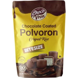 ChocoVron Schokolade coated – Polvoron – geknackter Reis – Bissgröße – 20 Stück – 80 g
