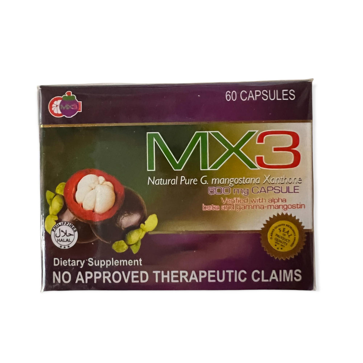 MX3 Plus – Mangostan 500mg Kapsel mit L- Carnitin – 60 Kapseln