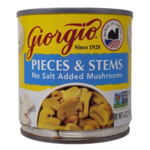 Giorgio Mushrooms Pieces & Stems No Salz zugesetzt-4 Unzen.
