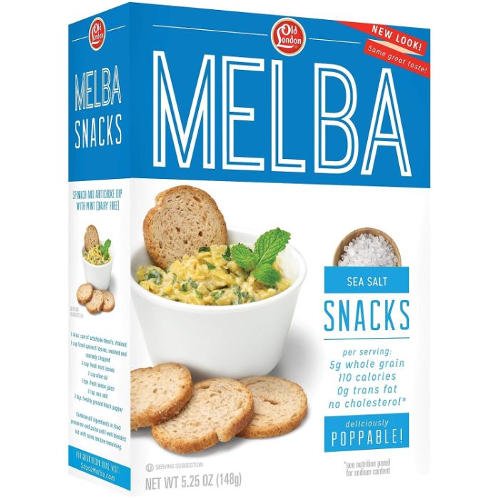 Old London Melba Snacks Meersalz 5.25 Oz – Packung mit 12 Stück