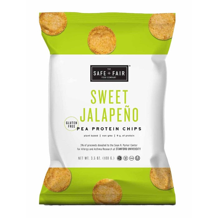 Die sichere und faire Lebensmittel Co Chips süß Jalapeno 3,5 Oz - Packung von 12