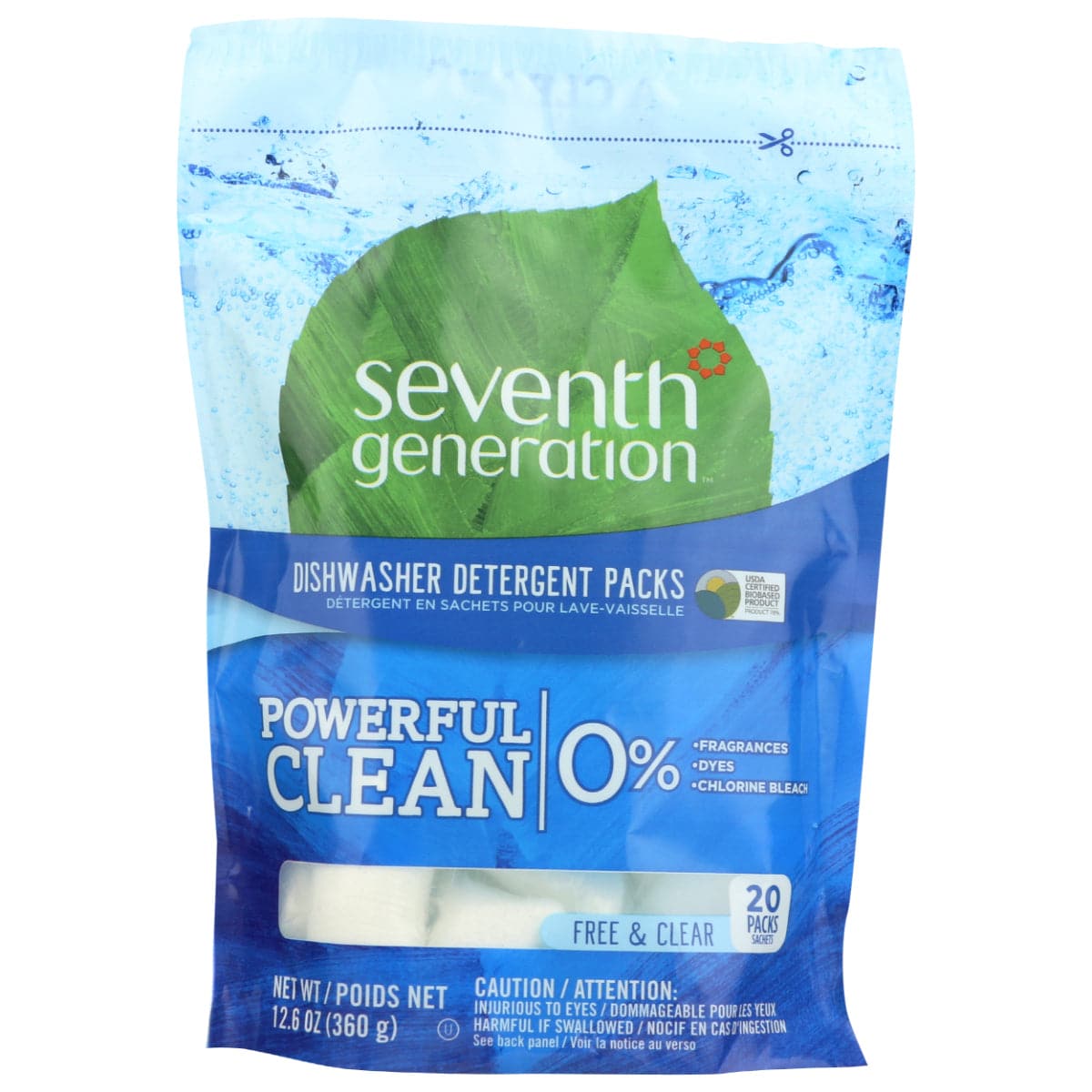 Seventh Generation Spülmaschine Waschmittel Packs Free & Clear 1 Ea – Pa