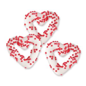 Weißer Joghurt Brezel Hearts