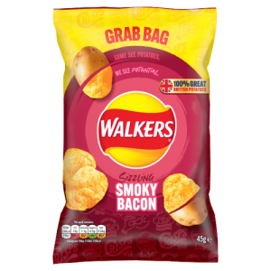 Walkers Sizzling rauchig Speck