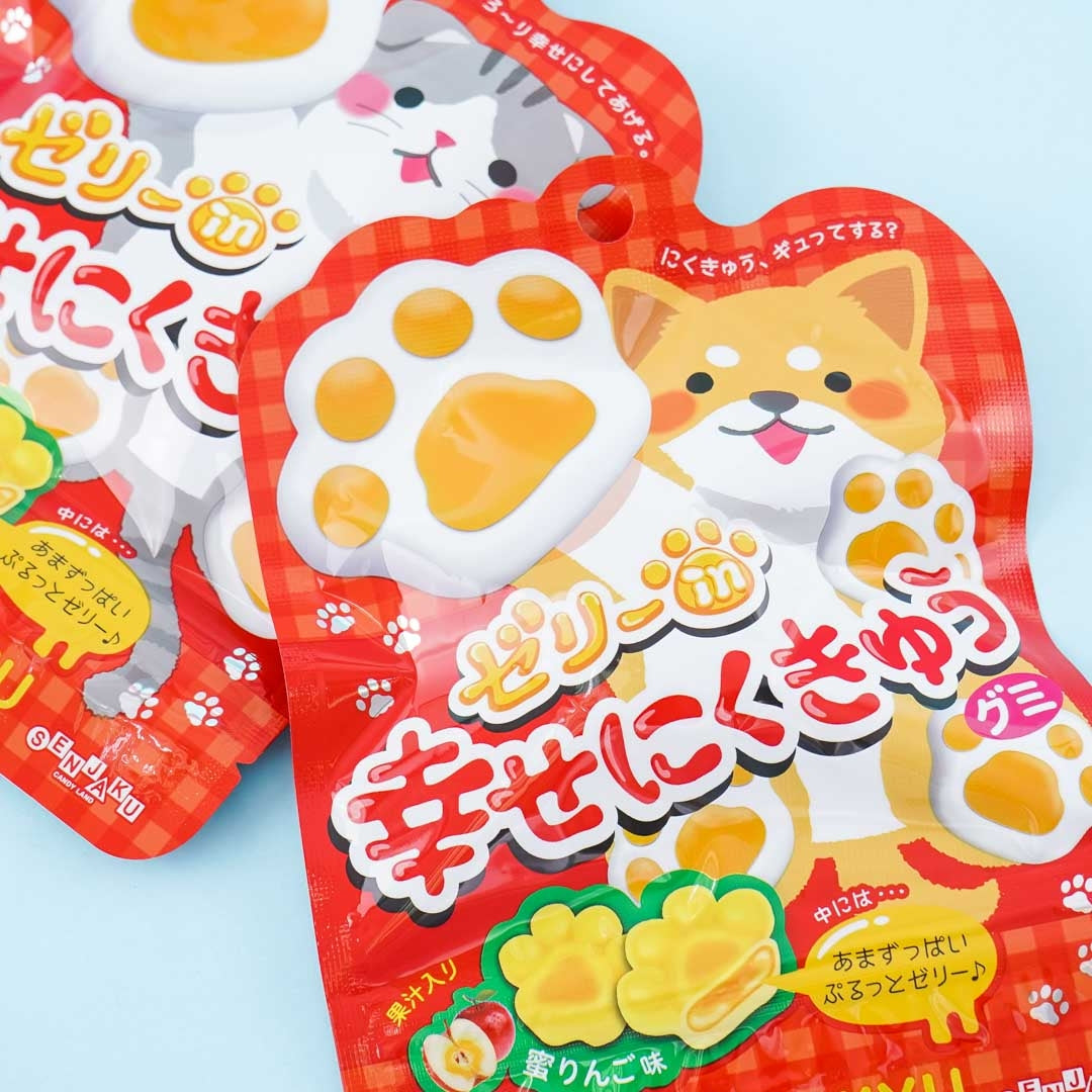 Senjaku Happy Nikukyu Katzenpfote Gummy – Honig Apfel