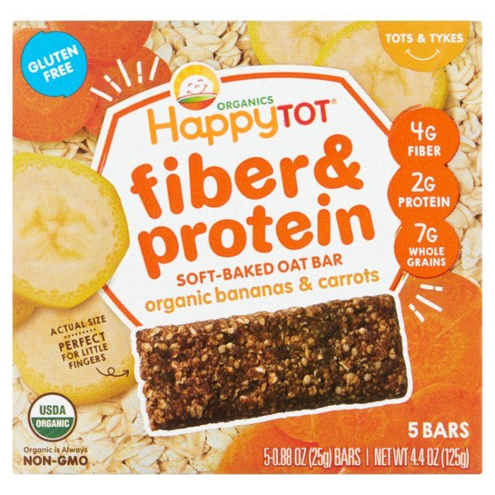 Happy Tot – Bar Hafer Banane Karotten Org 4.4 Oz – Packung mit 6