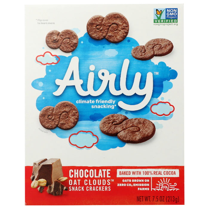 Airly – Crackers Schokolade Hafer, 7,5 Oz – Packung mit 6