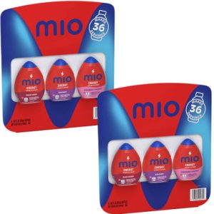 Mio Energy Liquid Wasser Enhancer Varietätspackung, schwarze Kirsche, Akai-Beeresturm, Erdbeer Ananas, 6 Count