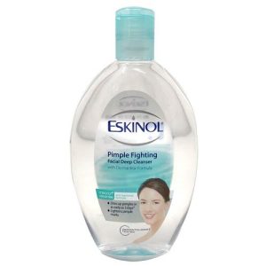 Eskinol – Pimple Fighting – Facial Deep Reinigungsmittel mit dermaclear Formel – Mikroreinigung – antibakterielle Formel – 225 ml