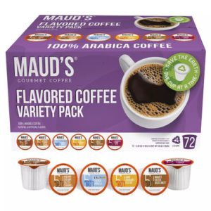 Maud’s aromatisierte Kaffeesorte Packung, mittlerer Braten, 72 k-Tasse Hülsen, 6 Gourmet-Geschmack