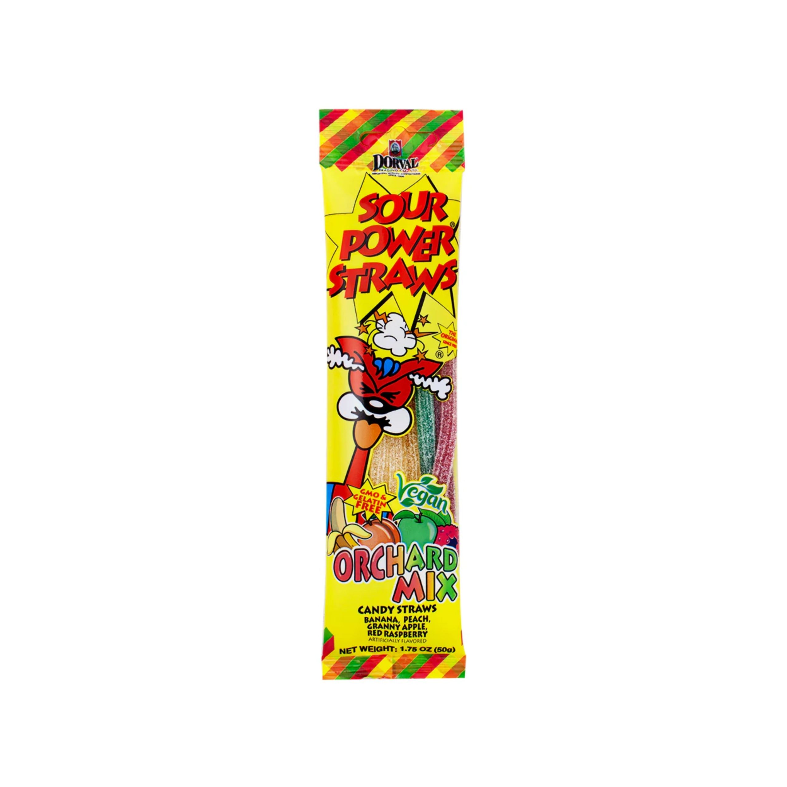 Dorval sauer Power Süßigkeiten Straws Orchard Mischung (Niederlande)