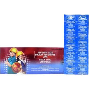 Ceelin Plus – Kautabletten – Ascorbinsäure Natriumascorbat Zink – 100 Tabletten