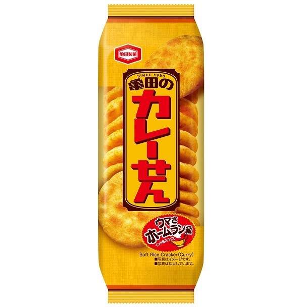 Kameda, Curry Sen, Reisknacker, Currygeschmack, senbei, in 1 Beutel – 15pcs