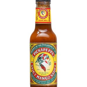 scharfe Sauce pickapeppa würzig Mango Knoblauch 5 Unzen Hitze 7