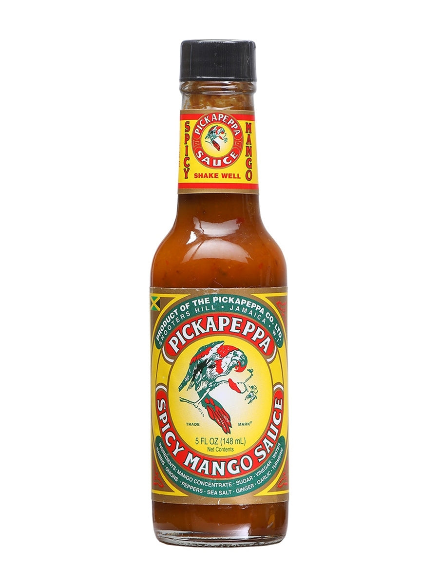 Chilisauce Pickapeppa scharf Mango Knoblauch 5 oz Hitze 7