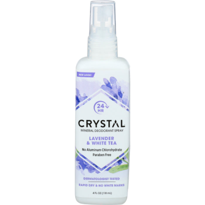 Kristall – Körper Deodorant Spray Lavendel & weißer Tee, 4 Oz (Packung von 1)