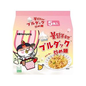 Samyang Buldak Ramen: Creme Carbonara heißes Huhn (5-Packung, 24,7 Unzen)