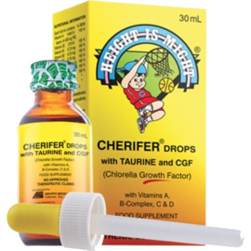Cherifer DROPS – mit Taurin und CGF – Chlorella Wachstumsfaktor mit Vitamin A, B-Komplex, C und D – 30 ML