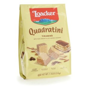 Loacker Quadratini Tiramisu Creme gefüllte Waffel-Kekse