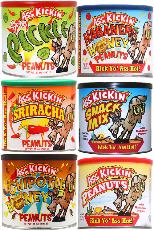 Ass Kickin Heiße Nüsse komplettes Geschenk-Set, 5/12oz, 1/10oz
