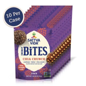Sattva vida neu – Chia Crunch Energiestiche, (10 pro Fall) – 2pack