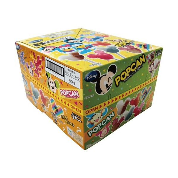 Glico, Popcan, Micky Shaped Lollipop, 6 Geschmacksrichtungen, 30 Riegel in 1 Box