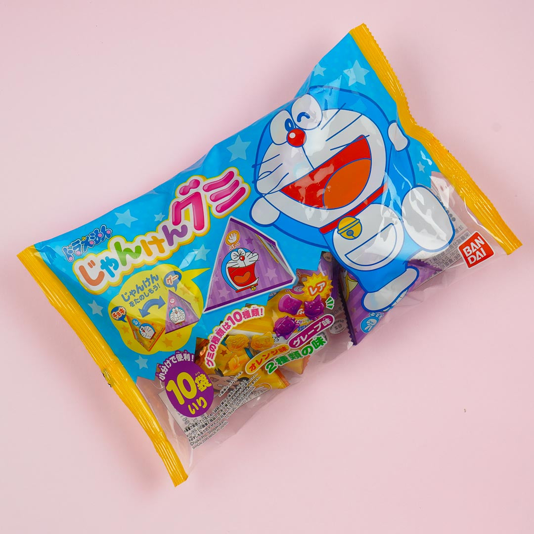 Doraemon Rock Papierscheren Gummis – Orange & Traube
