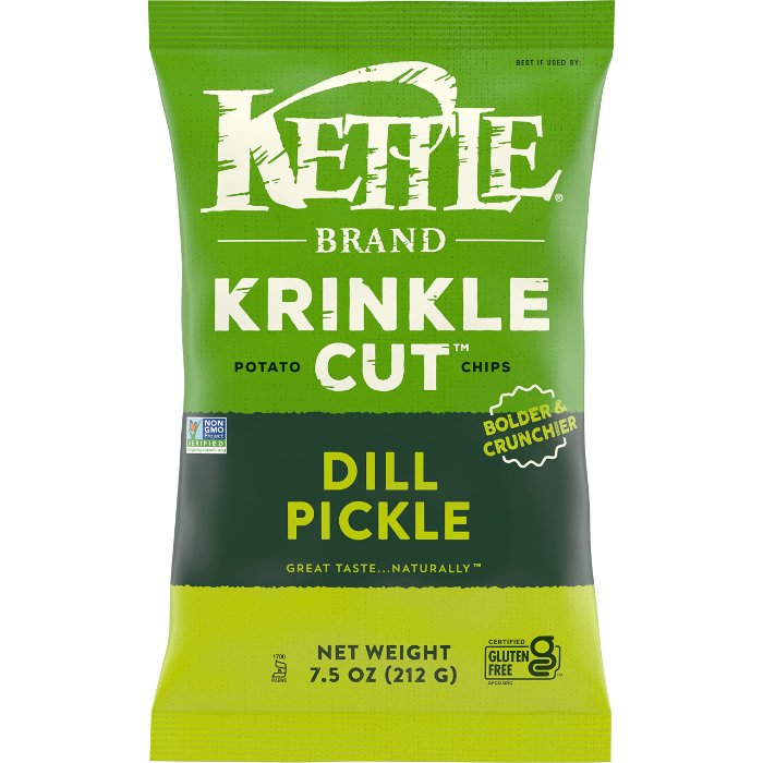 Wasserkocher Lebensmittel – Chip Kartoffel Dill Pickle 7,5 Oz – Packung mit 12