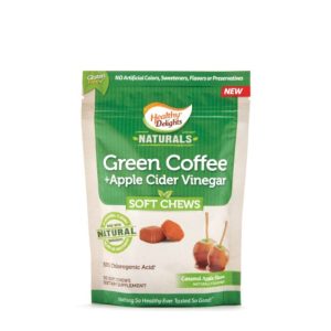Healthy Delights grüner Kaffee + Apfelwein Essig weich kaut