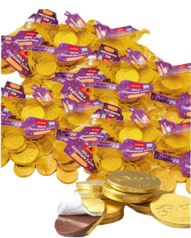 Chanukka-Schokoladen-Münzen, Chanukka Gelt Coin Süßigkeiten, 12 Beutel