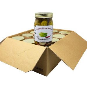 Case of 12 Healthy Heart Market Sodium Free würzige Dillgurken- . – 16oz
