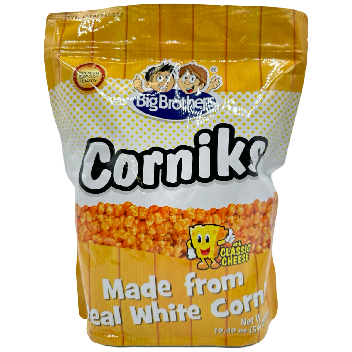 Groß Brothers – Corniks – Hergestellt aus echtem weißen Mais – Klassischer Käse – 550 G
