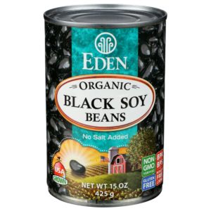 Eden Foods Bio-Sojabohnen schwarz kein Salz, 15 Unzen Packung mit 1