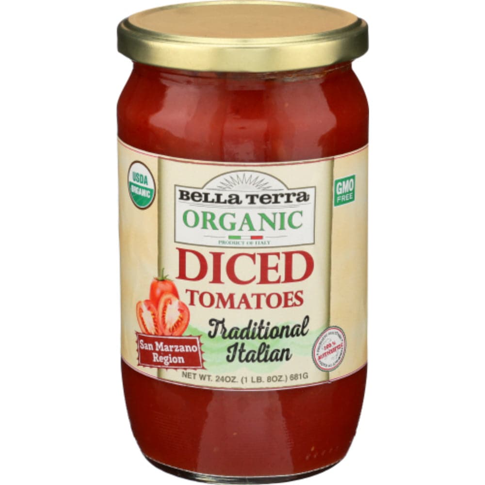 Bella Terra – Gewürfelte italienische Pflaumentomaten, 24 oz