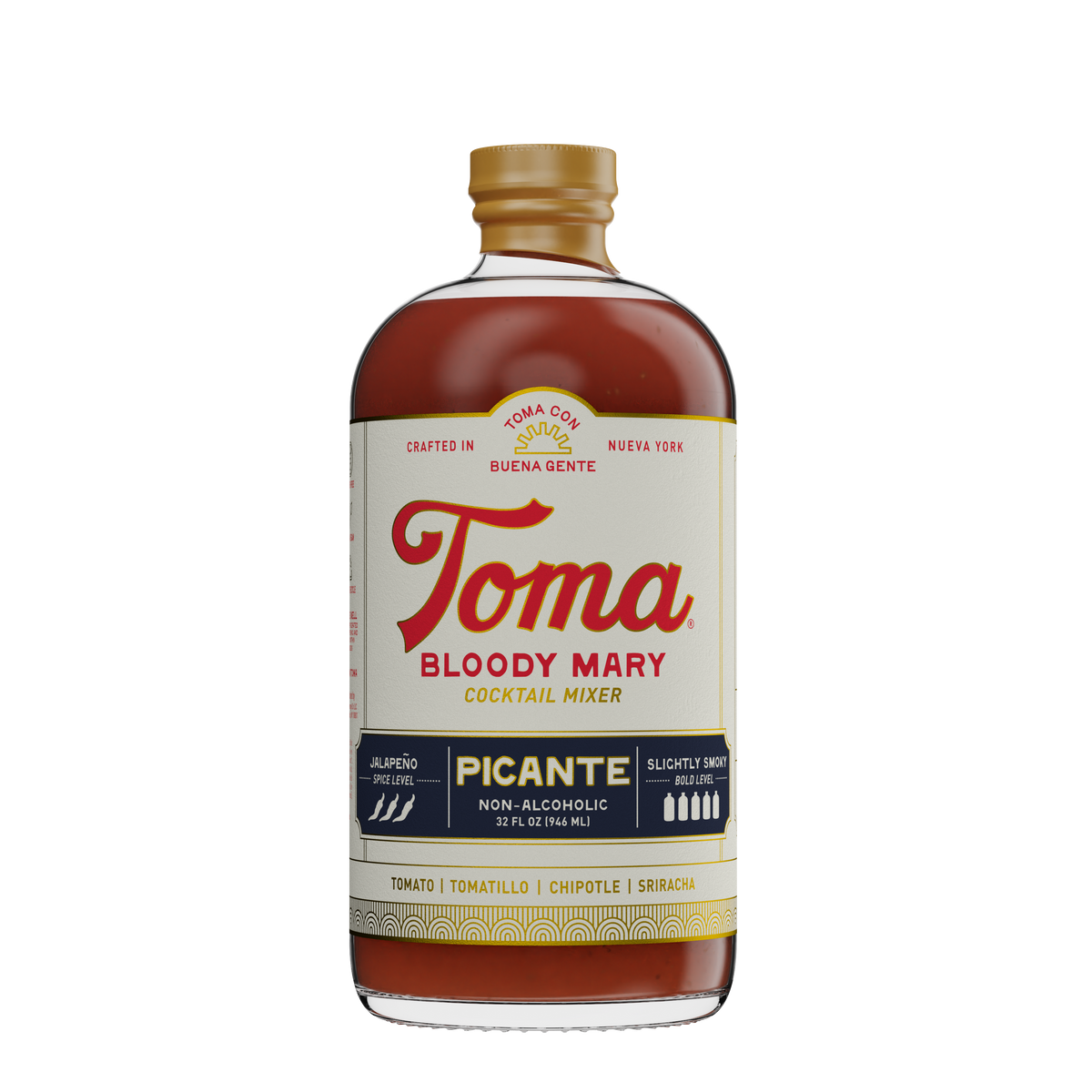 Toma Bloody Mary Mixer – PICANTE – 6 Flaschen x 32 Unzen
