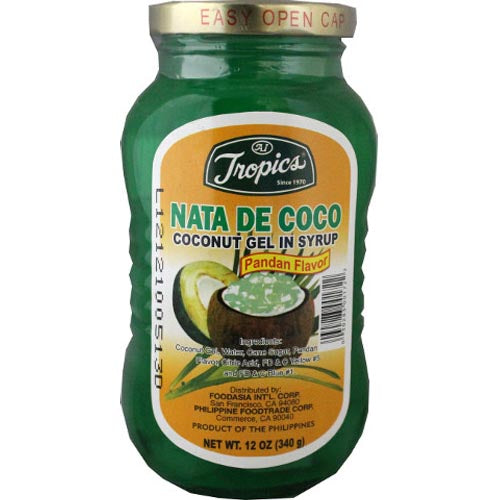 Tropics Nata De Coco – Pandan Geschmack – Kokosgel in Sirup – 12 OZ
