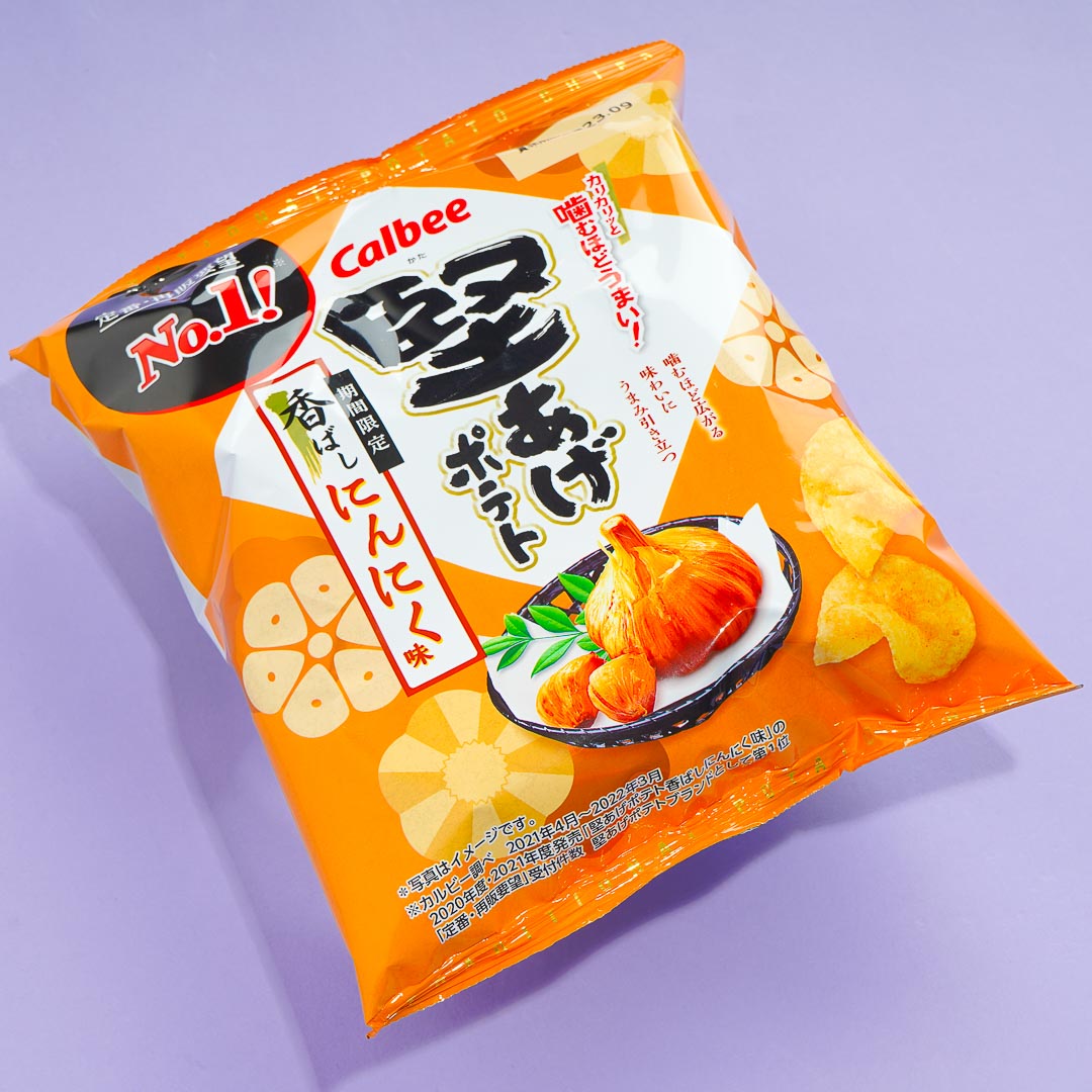 Calbee Kartoffelchips im Kata-Alter – Chili & Knoblauch