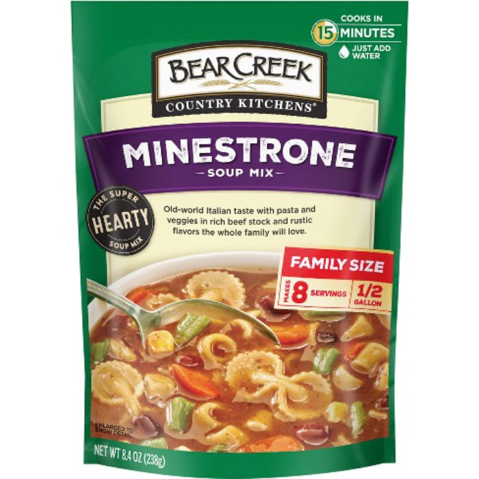 Bear Creek – Suppenmischung Minestrone, 8,4 oz – Packung mit 6 Stück