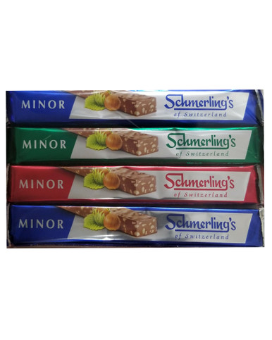 Schmerling’s Minor Swiss Schokoladenriegel, Haselnussmilchschokolade, koscher für Passah, 4 Zähler