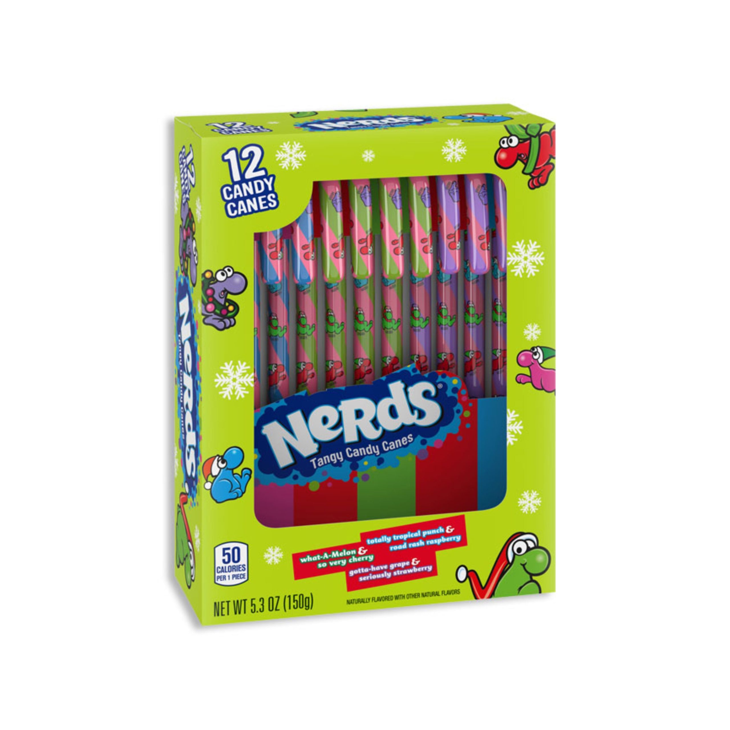 Nerds Süßigkeiten Canes 12 Stück (Vereinigte Staaten von Amerika)