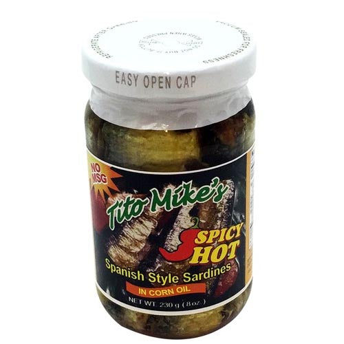 Tito Mike's – Spanische Sardinen in Maisöl (scharf heiß) – 8 OZ