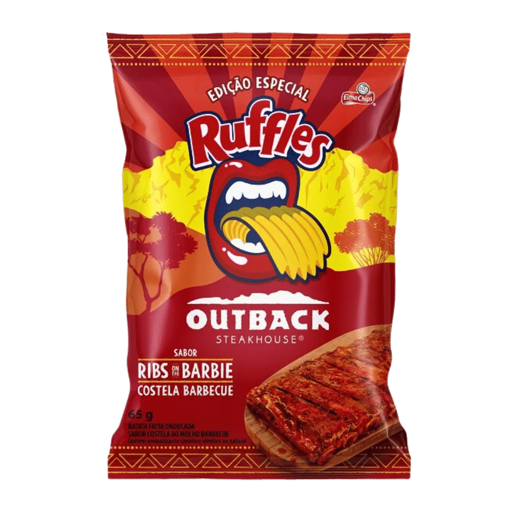 Ruffles Outback Steakhouse Ribs 56g – Brasilien (12 Stück)