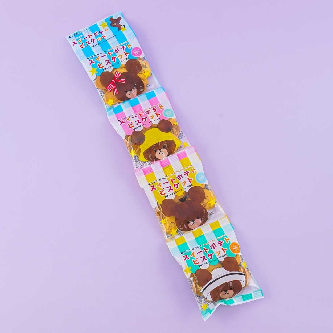 Hokuriku Bear's School Süßkartoffel Biskuit Set – 4 Stück