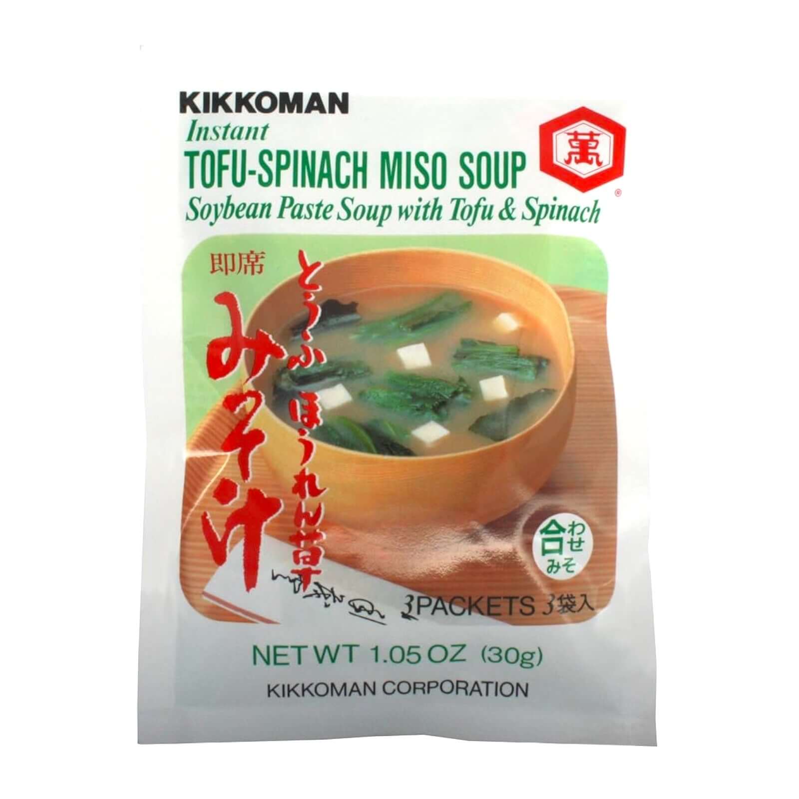 Kikkoman Instant Tofu-Spinat Miso Suppe