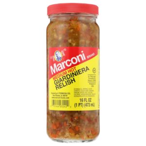 Marconi – relish giardiniera medium, 16 Unzen – Packung mit 12